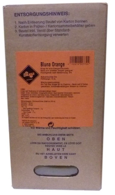 Bluna Orange Postmix 10l