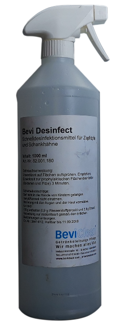 Desinfektionsmittel für Zapfhähne und Flächen 1Liter Sprühflasche