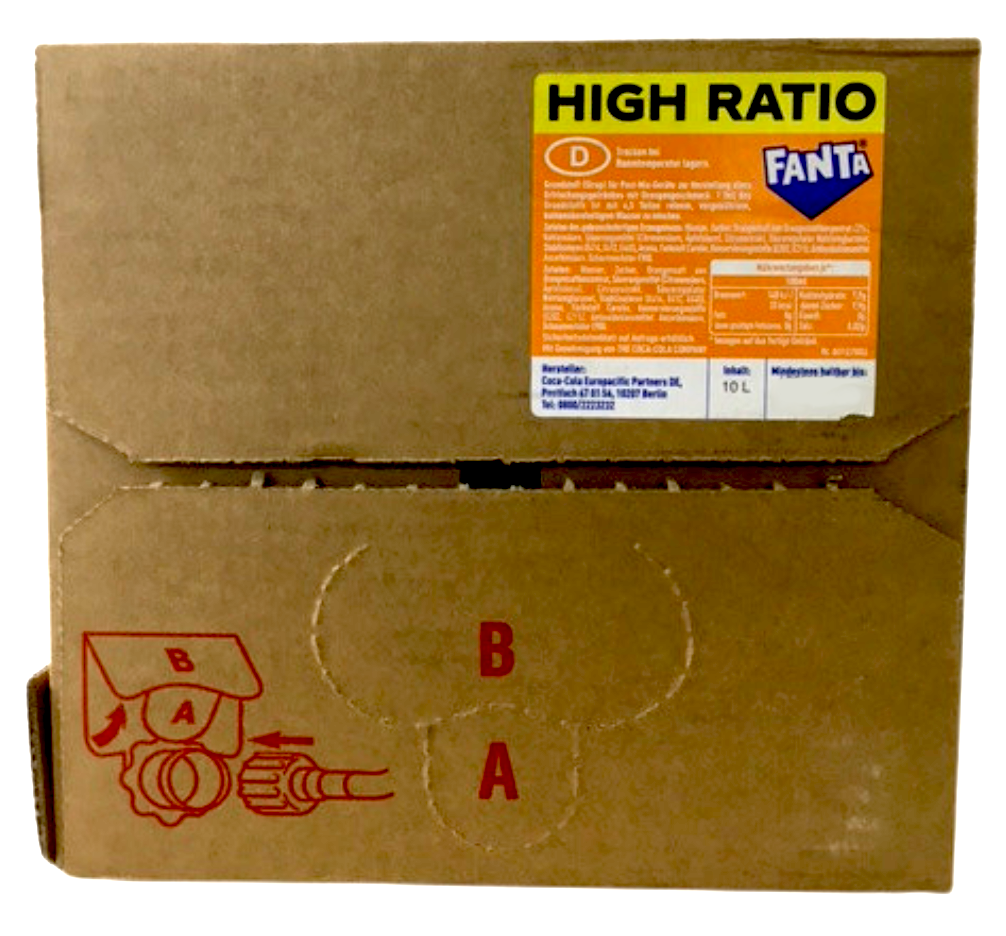 Fanta Postmix 10l high ratio BIB