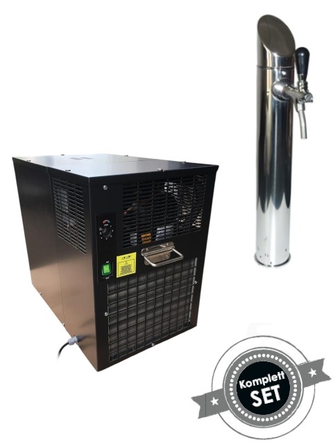 Postmix Horizontalkarbonator H40 Set mit Edelstahlschanksäule