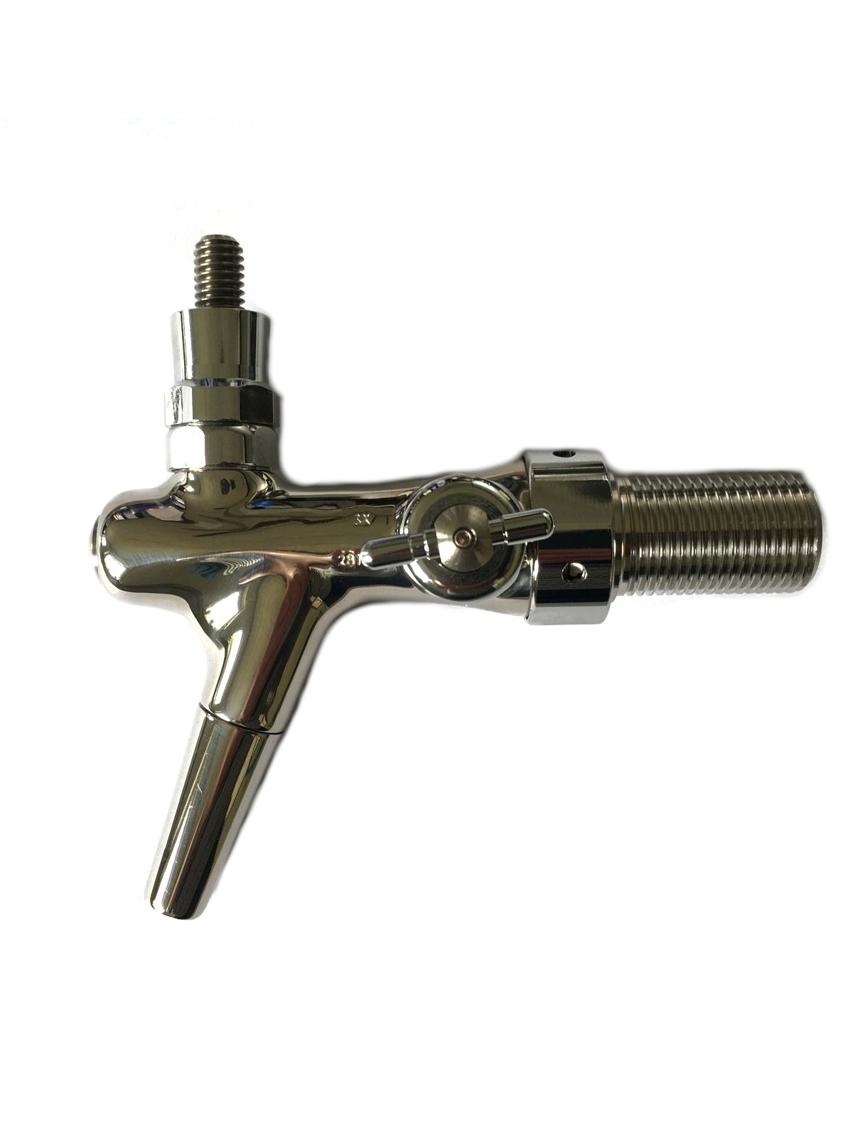 Zapfhahn Flux 316L Edelstahl mit Kompensator