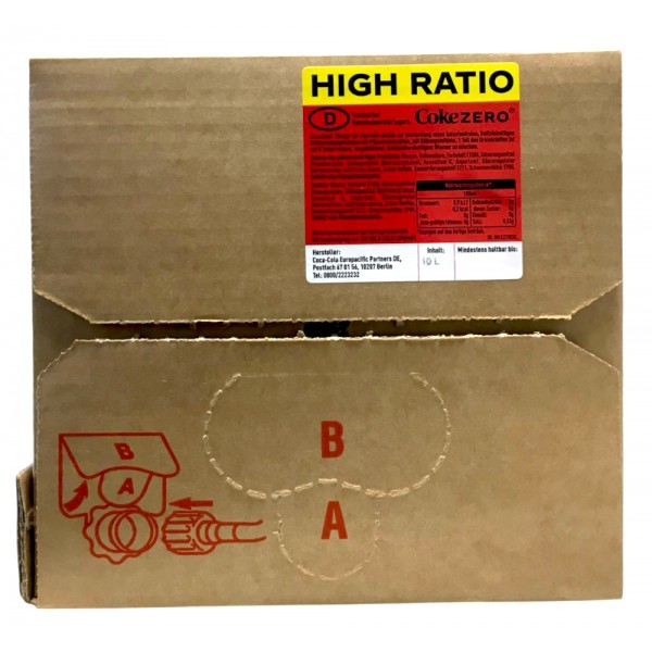 Coca Cola Zero® Postmix 10 l HIGH RATIO - PostmixSirup24.com